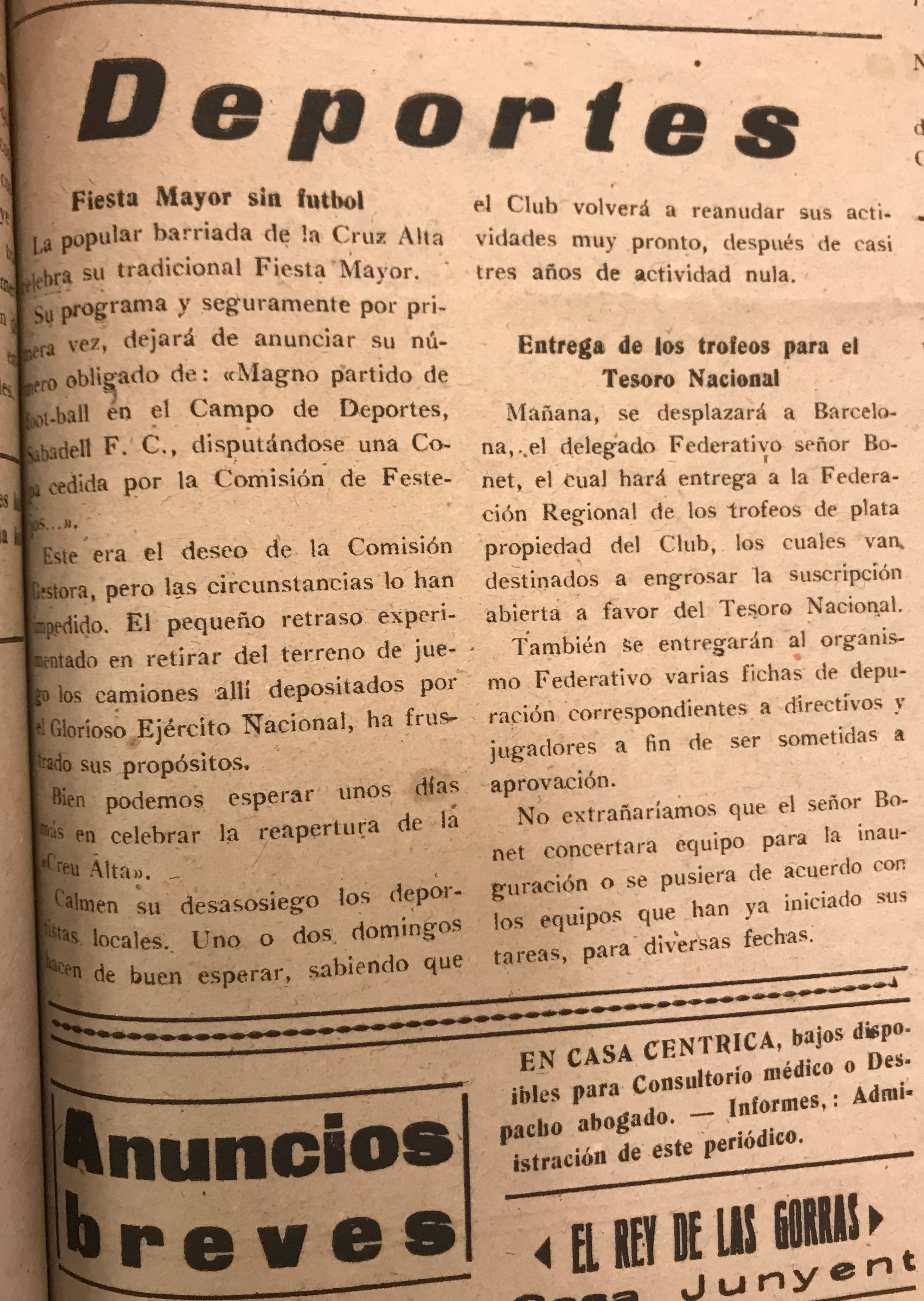 Retall de premsa de 1939 | CESHistòria